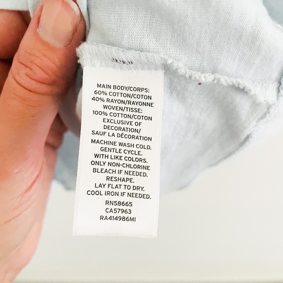 Rachel Parcell Blue Eyelet Ruffle Tee XS - Picture 4 of 5